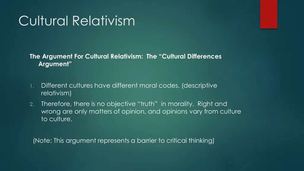 cultural relativism 1