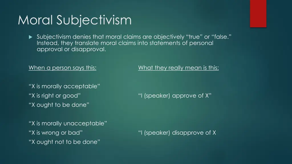 moral subjectivism