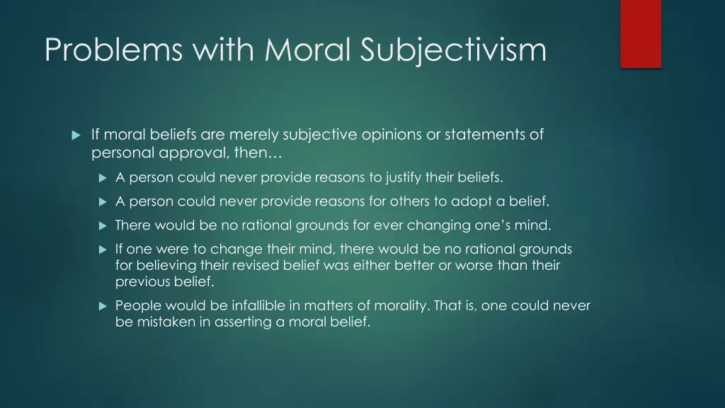 problems with moral subjectivism 4