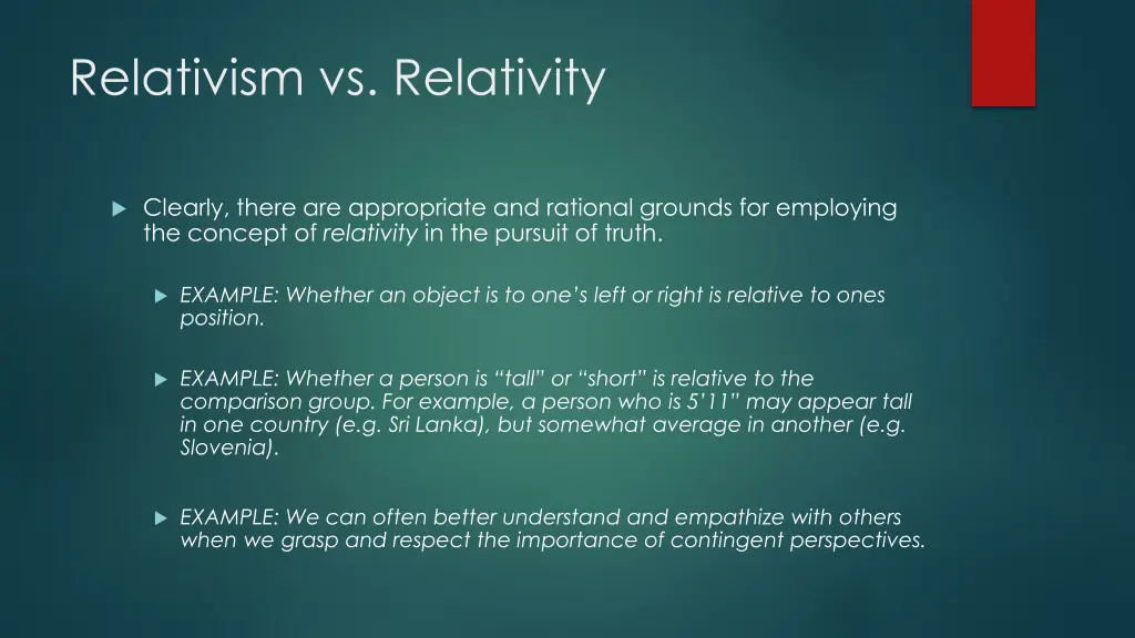 relativism vs relativity