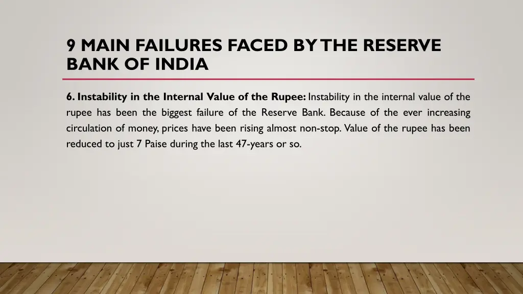 9 main failures faced by the reserve bank of india 5