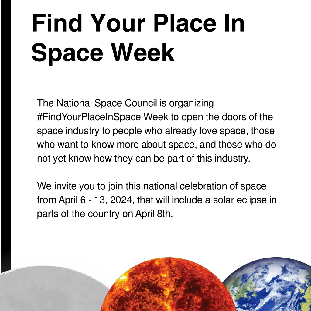 find your place in space week