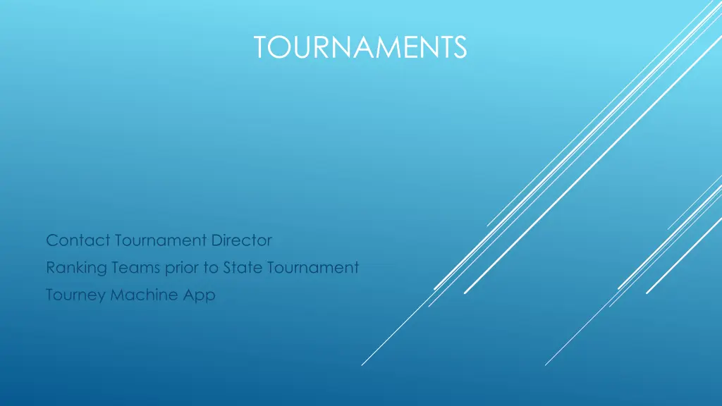 tournaments
