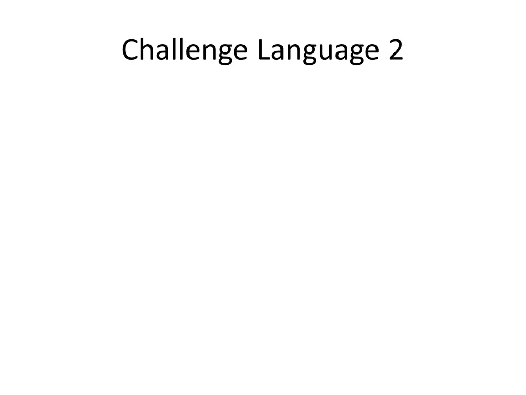 challenge language 2