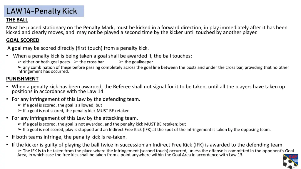 law 14 penalty kick the ball must be placed