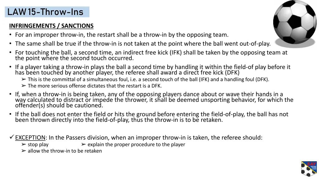 law 15 throw ins 1