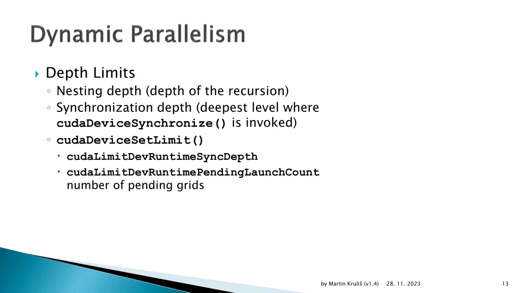 depth limits nesting depth depth of the recursion