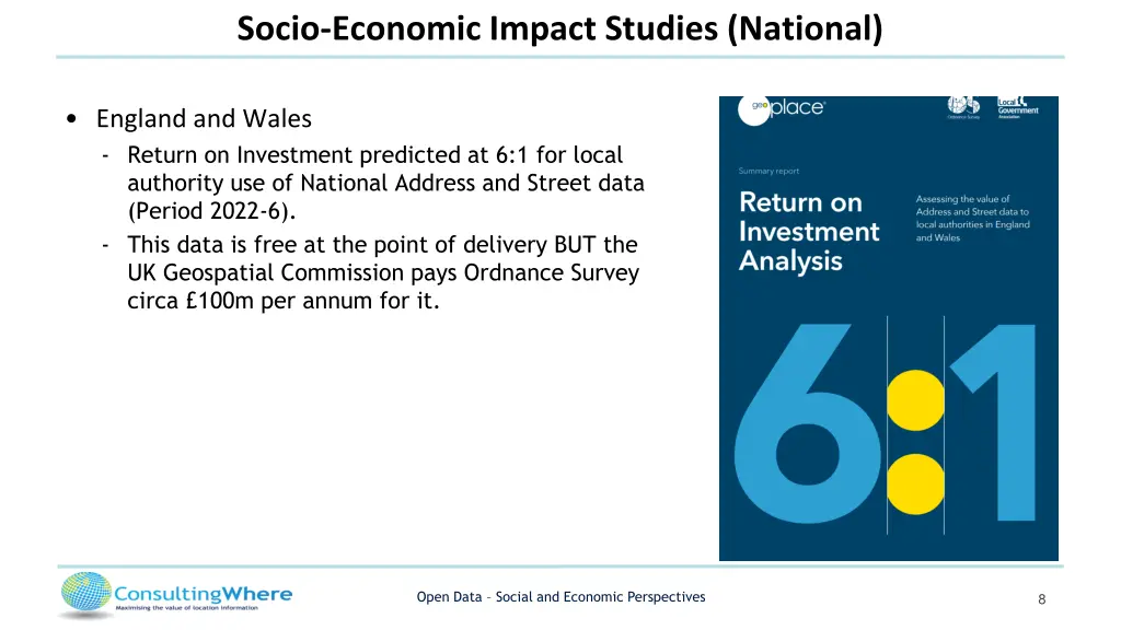 socio economic impact studies national