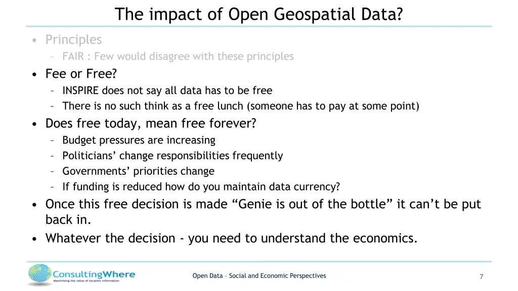 the impact of open geospatial data