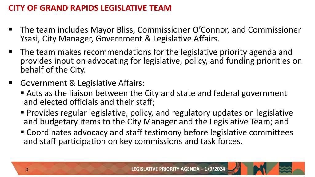 city of grand rapids legislative team