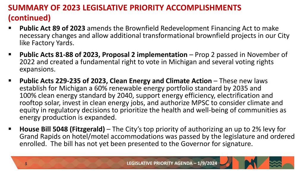 summary of 2023 legislative priority 1