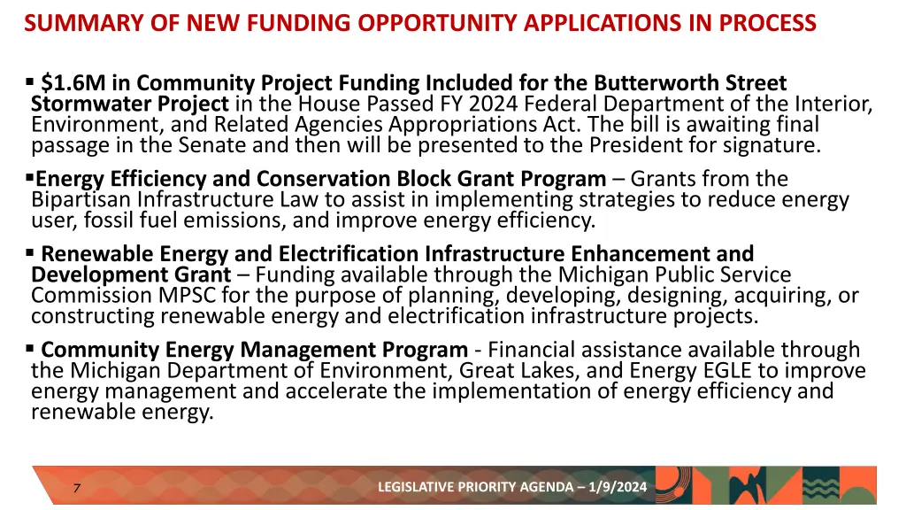 summary of new funding opportunity applications