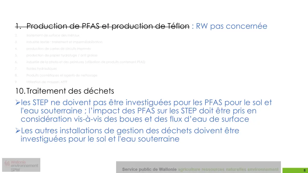 1 production de pfas et production de t flon