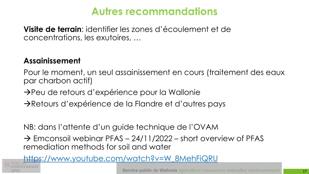 autres recommandations