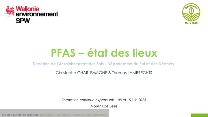 pfas tat des lieux