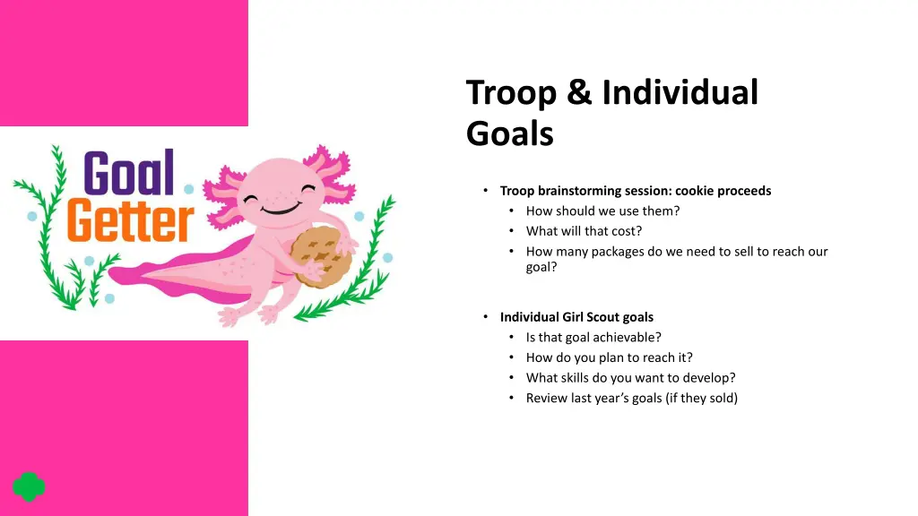 troop individual goals