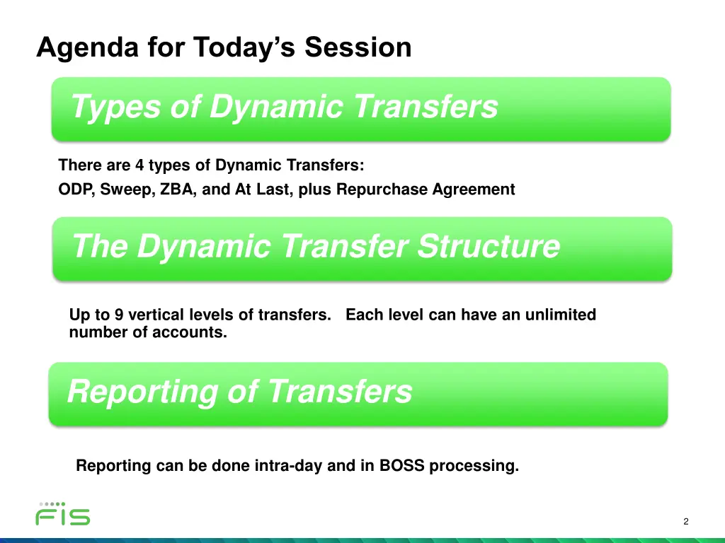 agenda for today s session