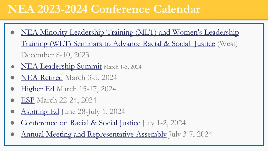 nea 2023 2024 conference calendar