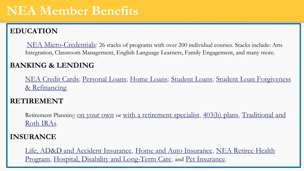 nea member benefits