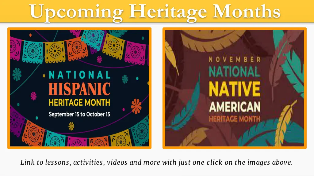 upcoming heritage months