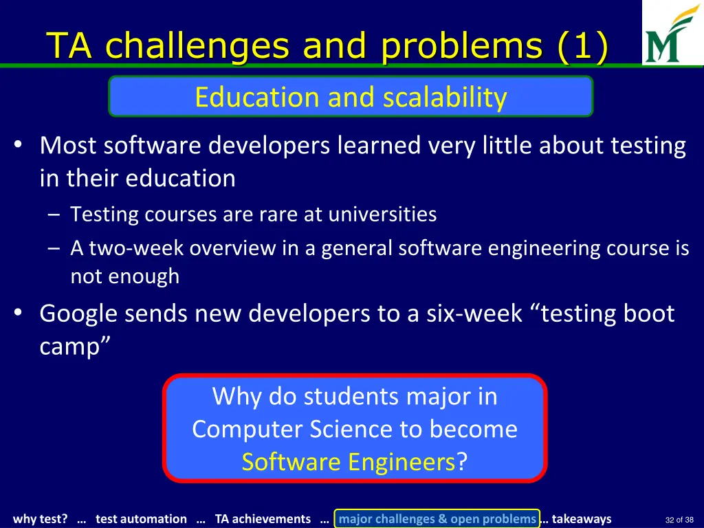 ta challenges and problems 1