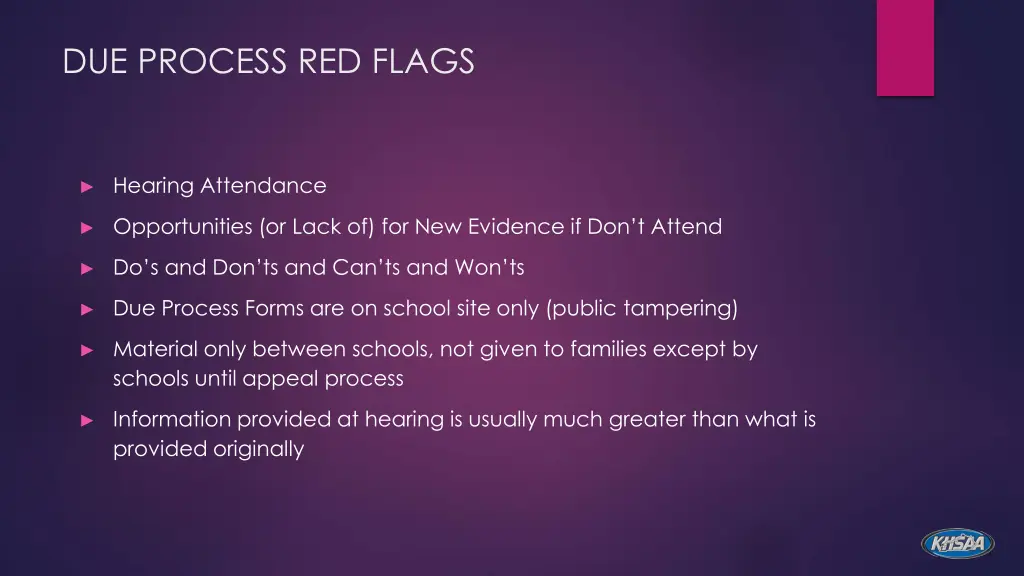 due process red flags