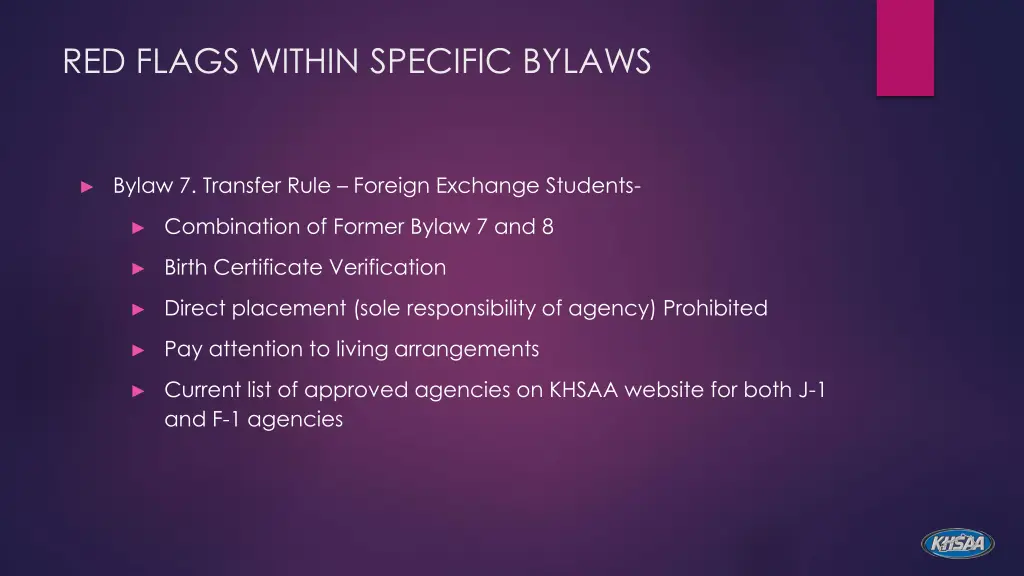 red flags within specific bylaws 1