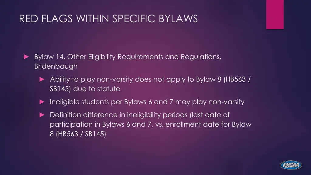 red flags within specific bylaws 4