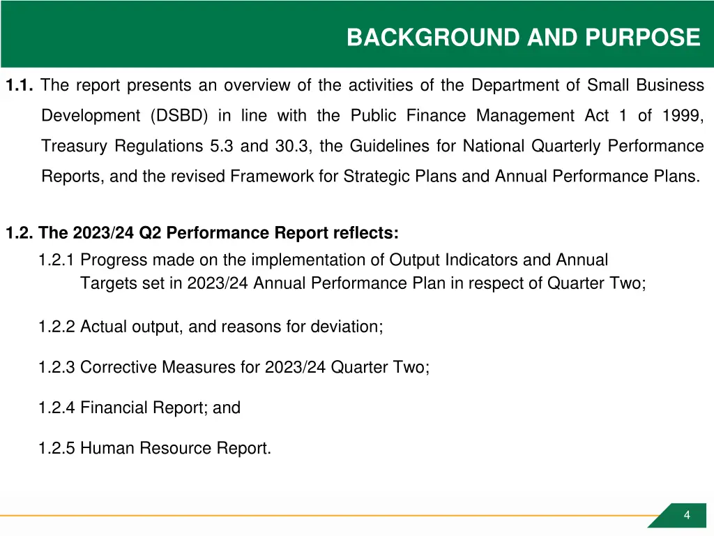 governance and compliance background and purpose