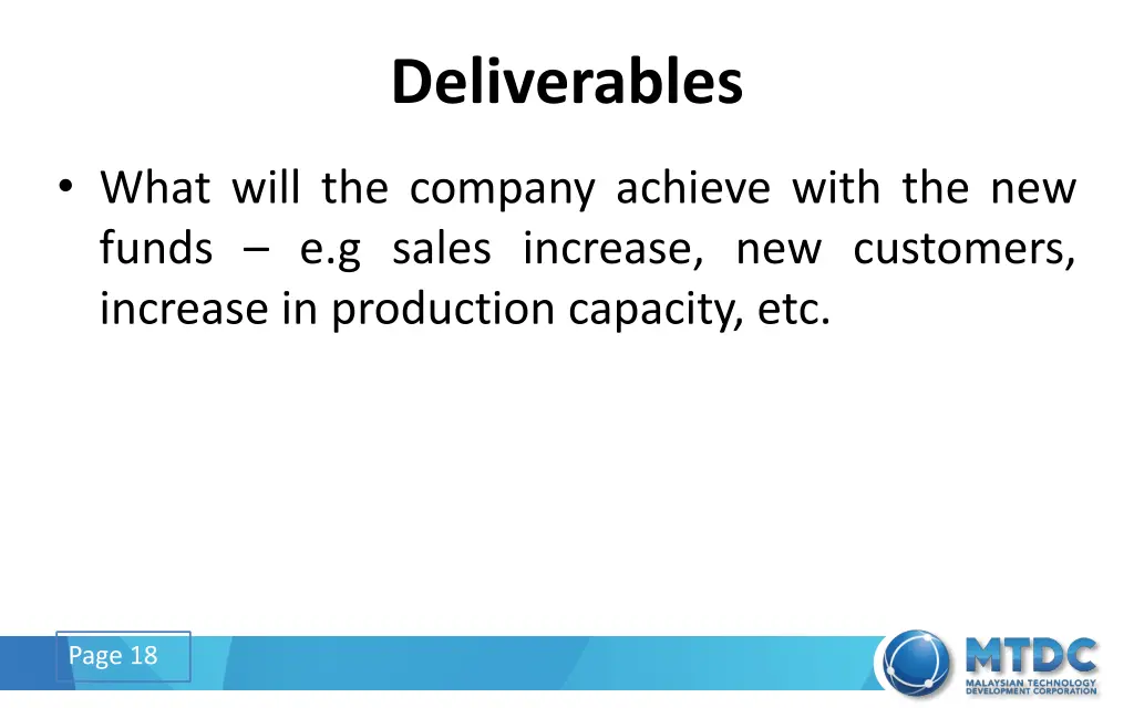 deliverables