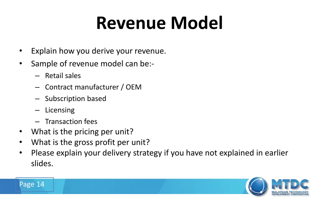 revenue model