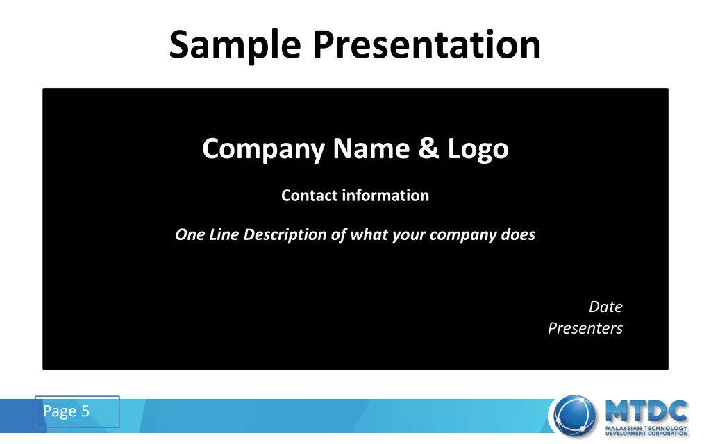 sample presentation