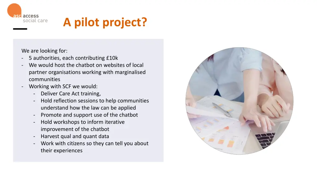 a pilot project