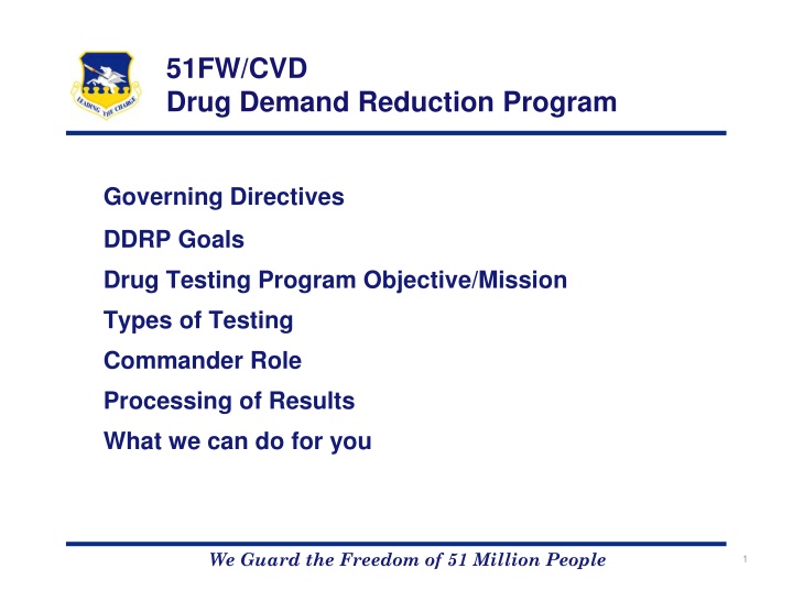 51fw cvd drug demand reduction program