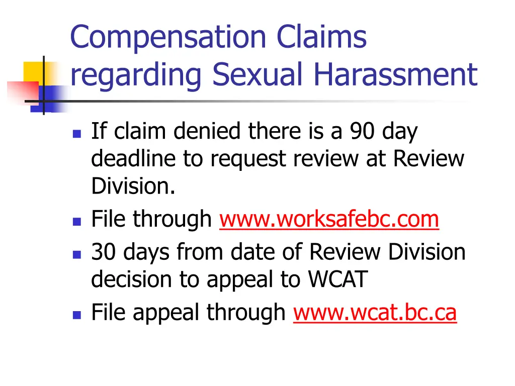 compensation claims regarding sexual harassment 3