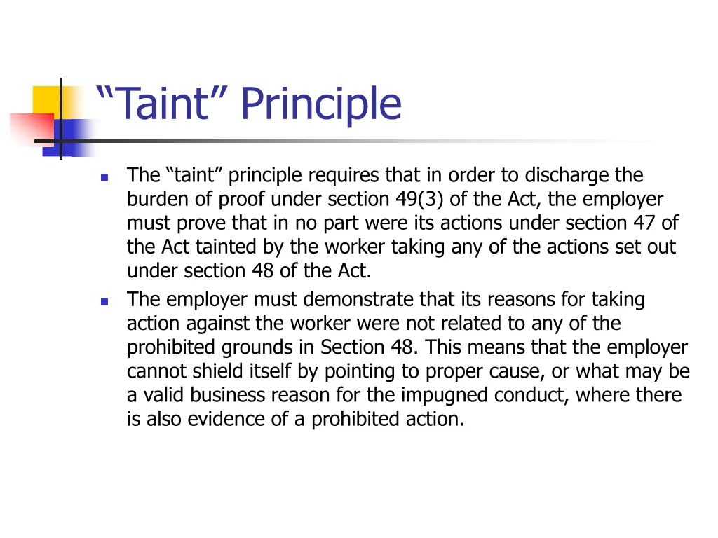 taint principle