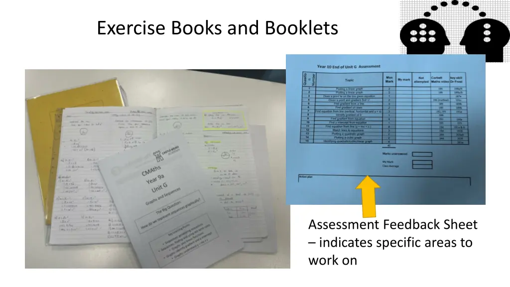 exercise books and booklets