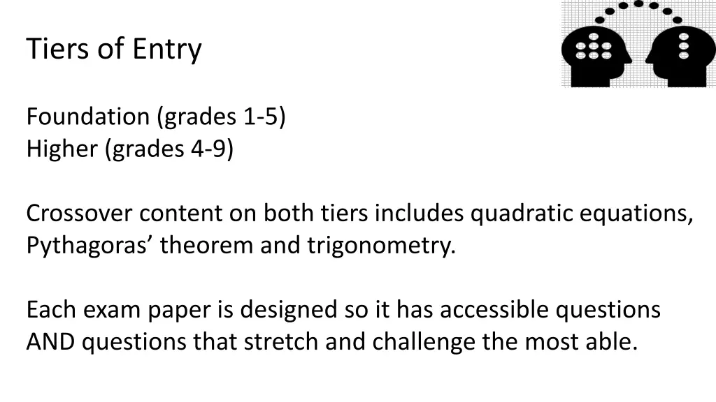 tiers of entry