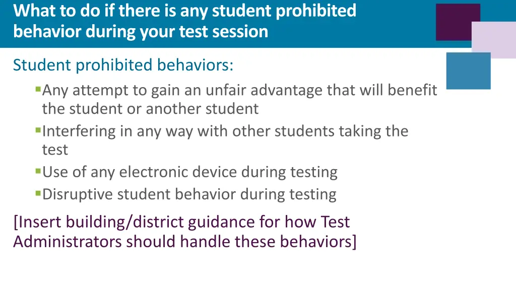 what to do if there is any student prohibited
