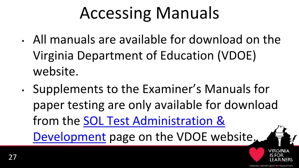 accessing manuals