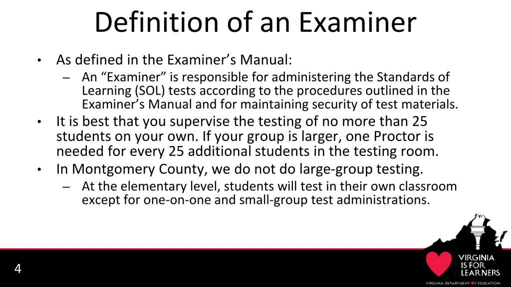 definition of an examiner