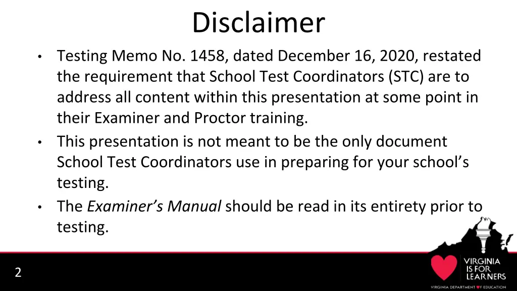 disclaimer