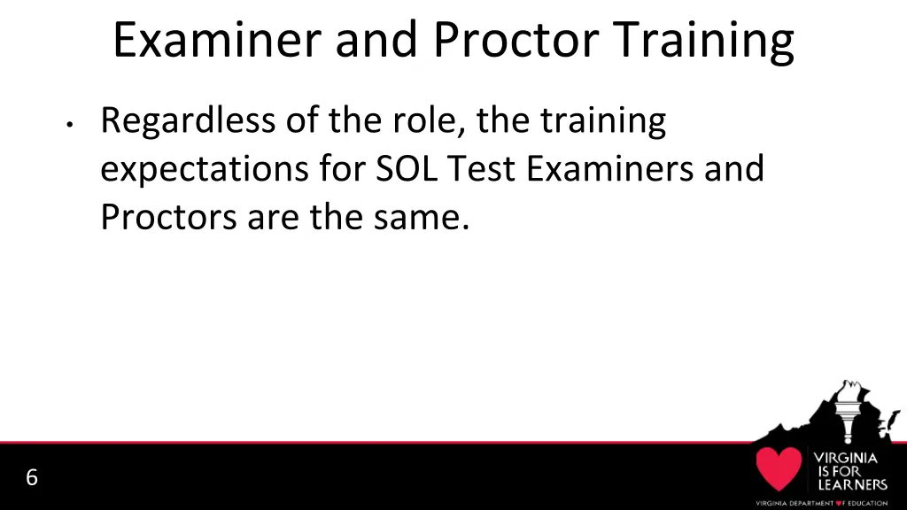 examiner and proctor training