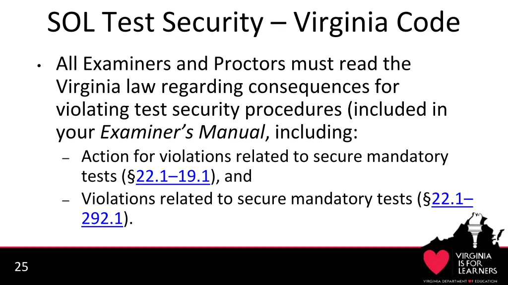 sol test security virginia code