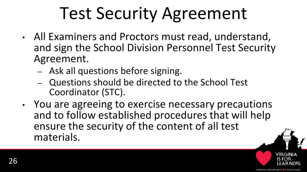 test security agreement