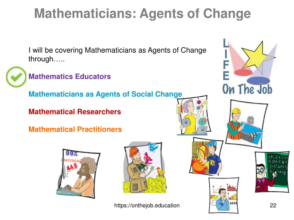 mathematicians agents of change