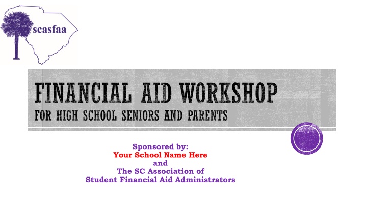 financial aid workshop for high school seniors
