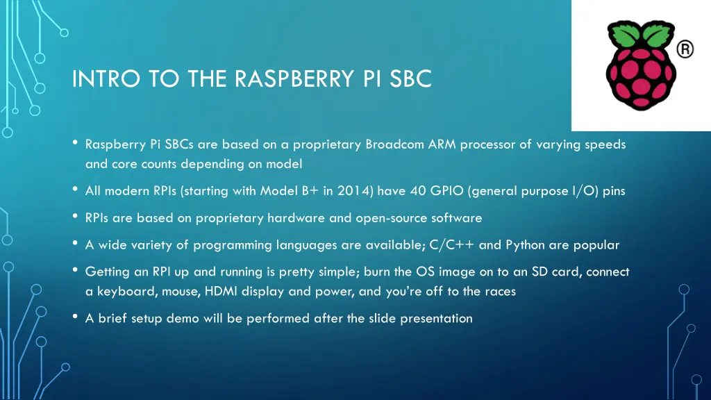 intro to the raspberry pi sbc