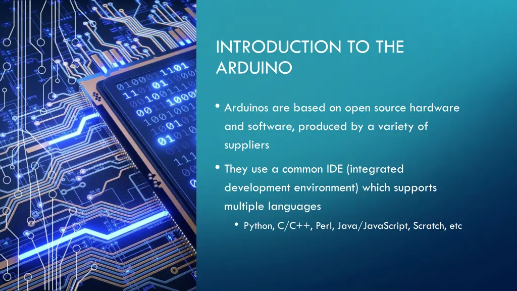 introduction to the arduino