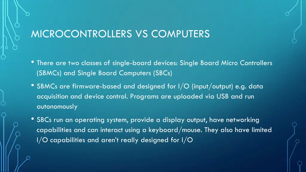 microcontrollers vs computers